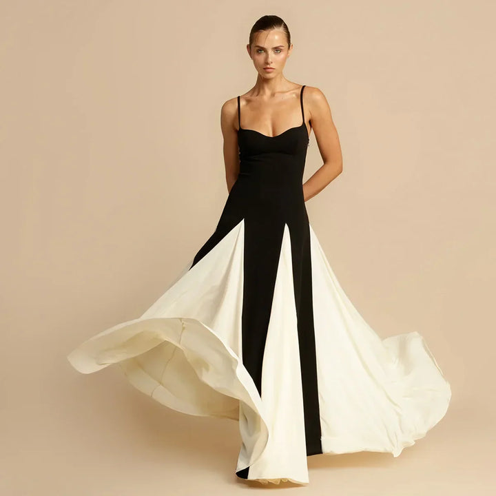 Levoire | Robe Maxi Splice Dos Nu Épaule Dénudée