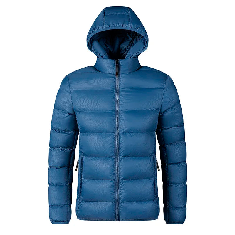 Levoire | Veste Matelassée Décontractée Avec Capuche Amovible Pour Hommes Bleu