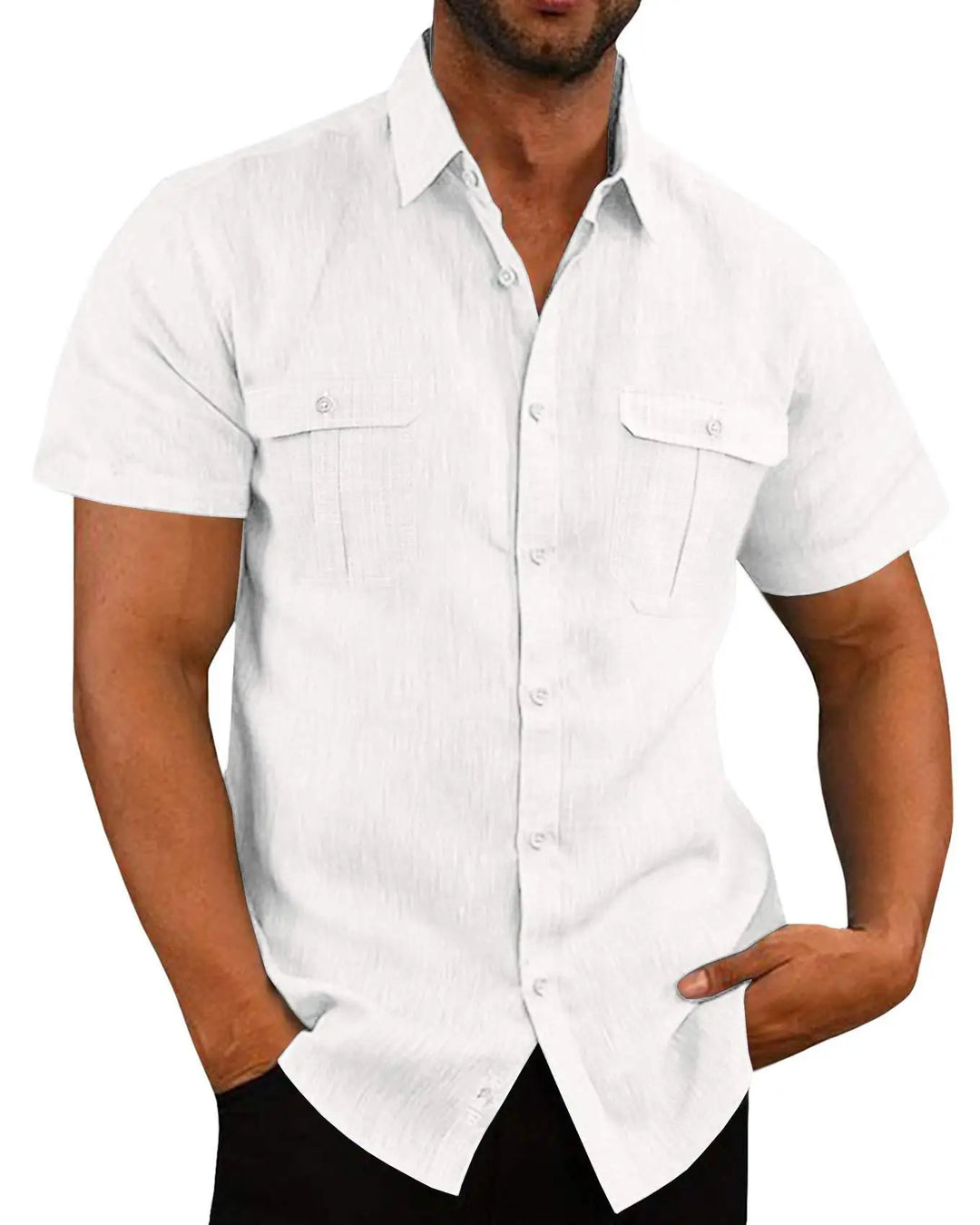 Levoire | Chemise Pour Homme Tendance, Décontractée Et Confortable Blanc