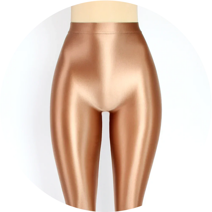 Levoire | Collants Satin Brillant Café Or