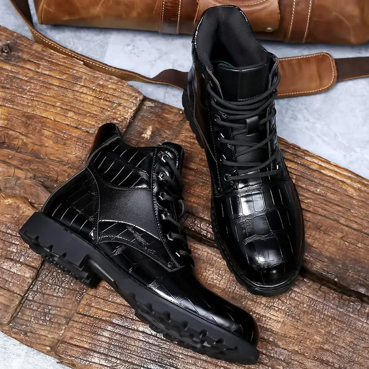 Levoire | Bottes Élégantes En Finition Croco