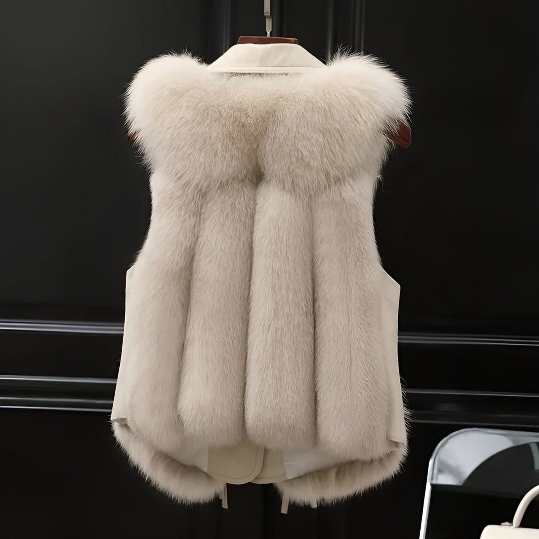 Levoire | Veste Sans Manches En Peluche Synthétique À Col Montant
