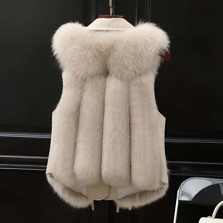 Levoire | Veste Sans Manches En Peluche Synthétique À Col Montant