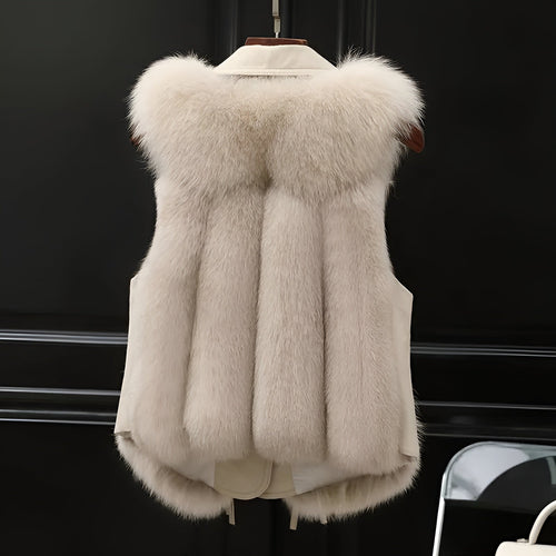 Levoire | Veste Sans Manches En Peluche Synthétique À Col Montant
