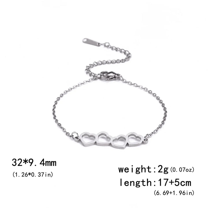 Levoire | Bracelet Cœur En Acier Inoxydable Couleur acier