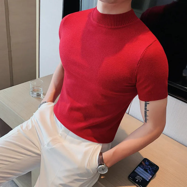 Levoire | Pull Homme Doux À Manches Courtes Rot