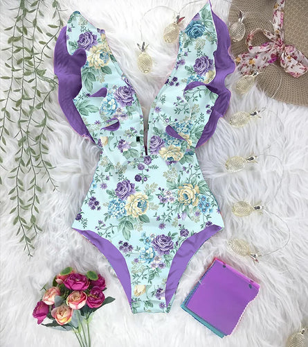 Levoire | Maillot Une Pièce Volanté Floral