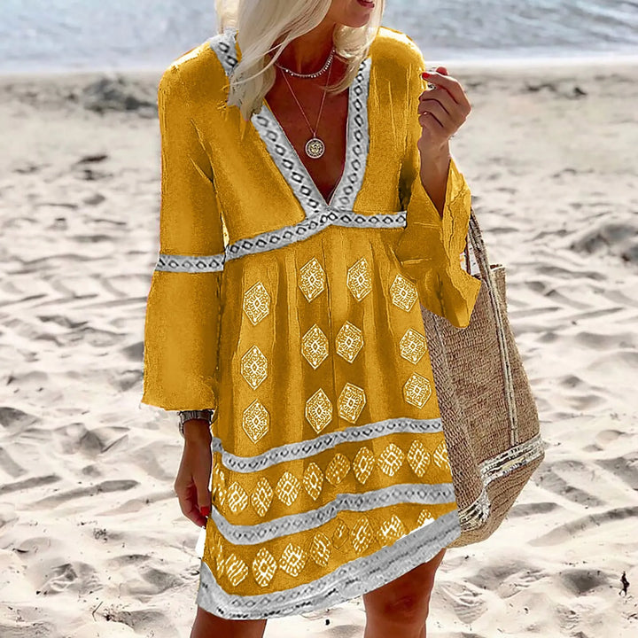 Levoire | Robe Confortable Avec Décolleté En V Gul