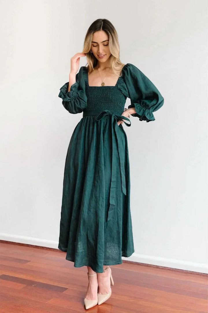 Levoire | Robe Française Avec Manches Volantes