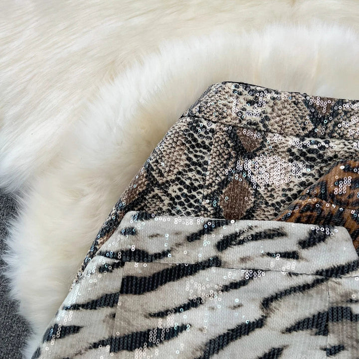 Levoire | Jupe En Simili Cuir Imprimé Léopard Pour Un Look Sauvage Et Moderne