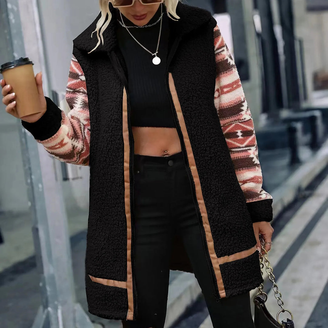 Levoire | Manteau de fourrure chaud pour l'hiver Noir