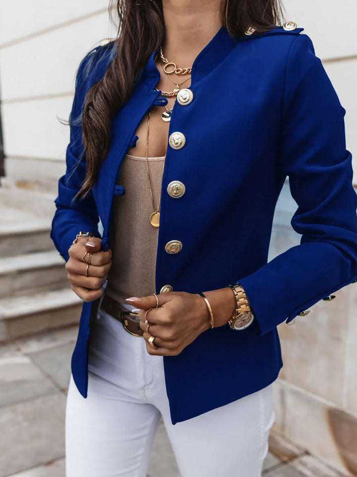 Levoire | Veste Élégante À Boutons Bleu