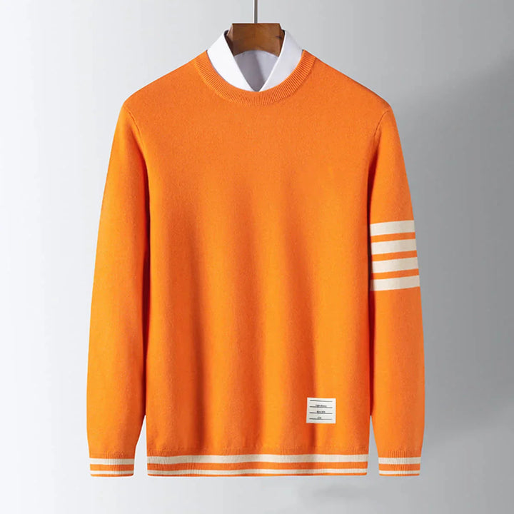 Levoire | Style Décontracté Élégant Pull À Col Rond Pour Hommes Orange