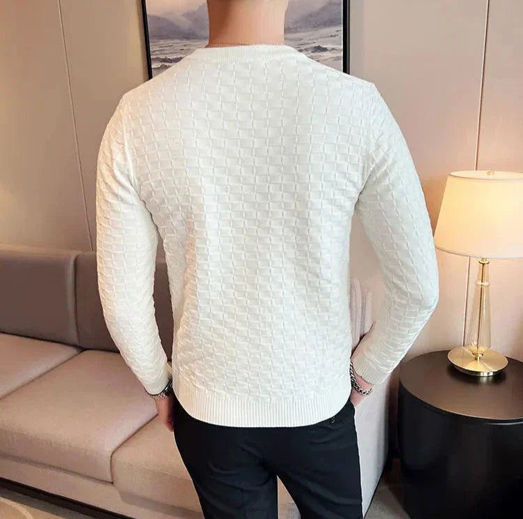 Levoire | Pull Élégant Pour Homme Avec Un Motif À Carreaux Marqué
