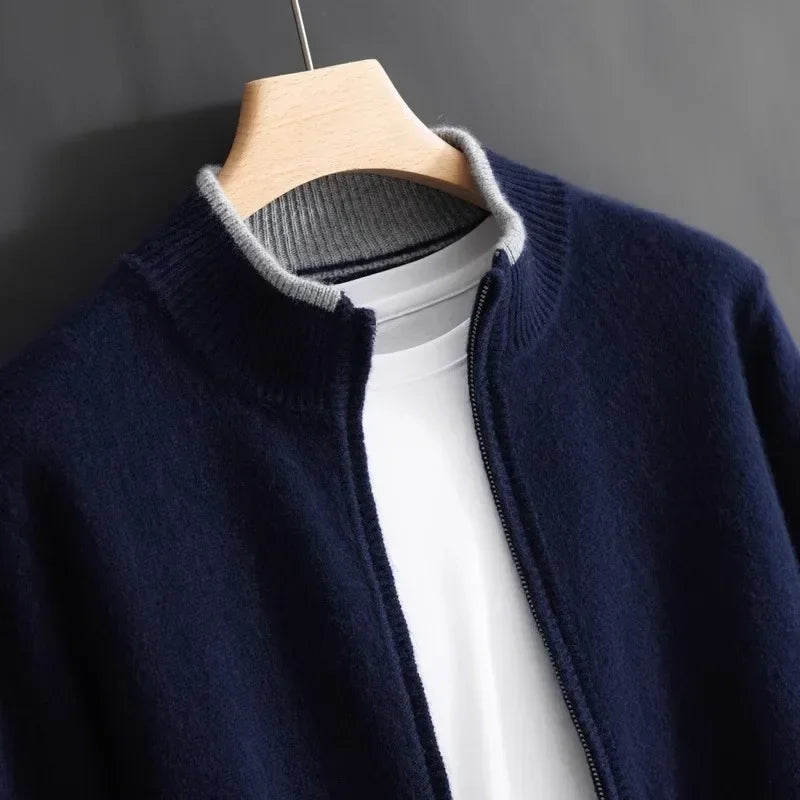 Levoire | Veste en cachemire avec fermeture éclair Merinisinsininen