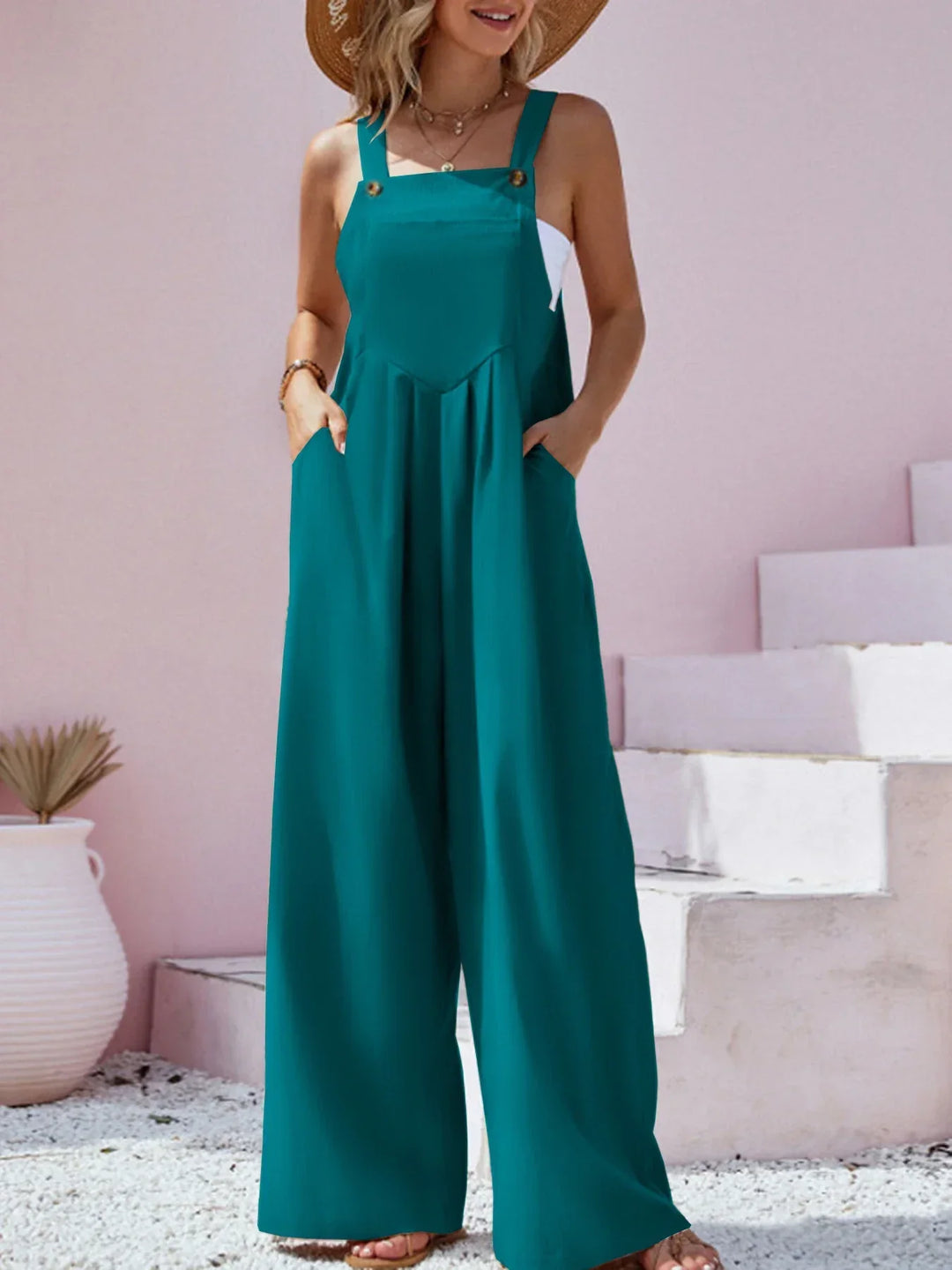 Levoire | Combinaison Avec Jambes Larges Style Turquoise