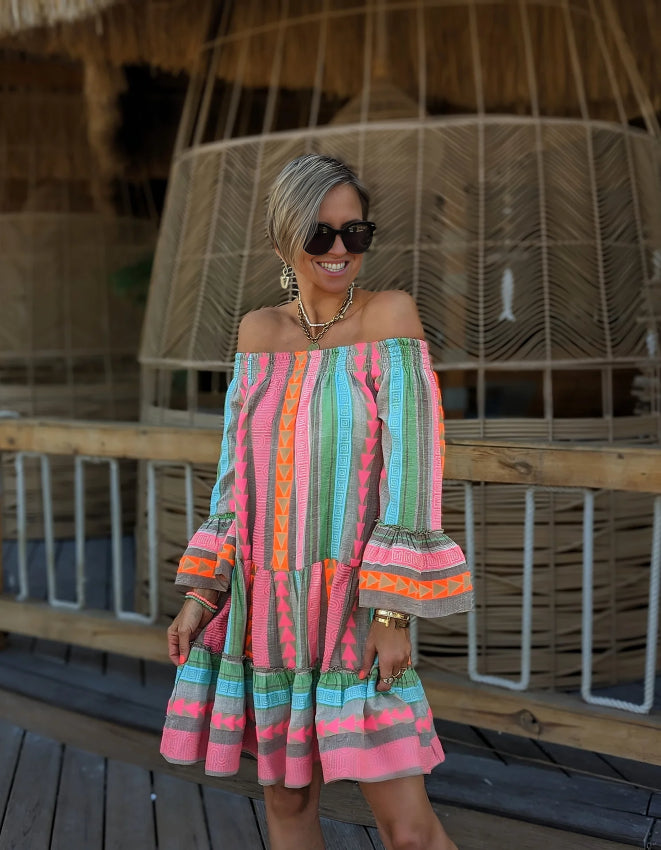 Levoire | Robe mini avec imprimé ethnique