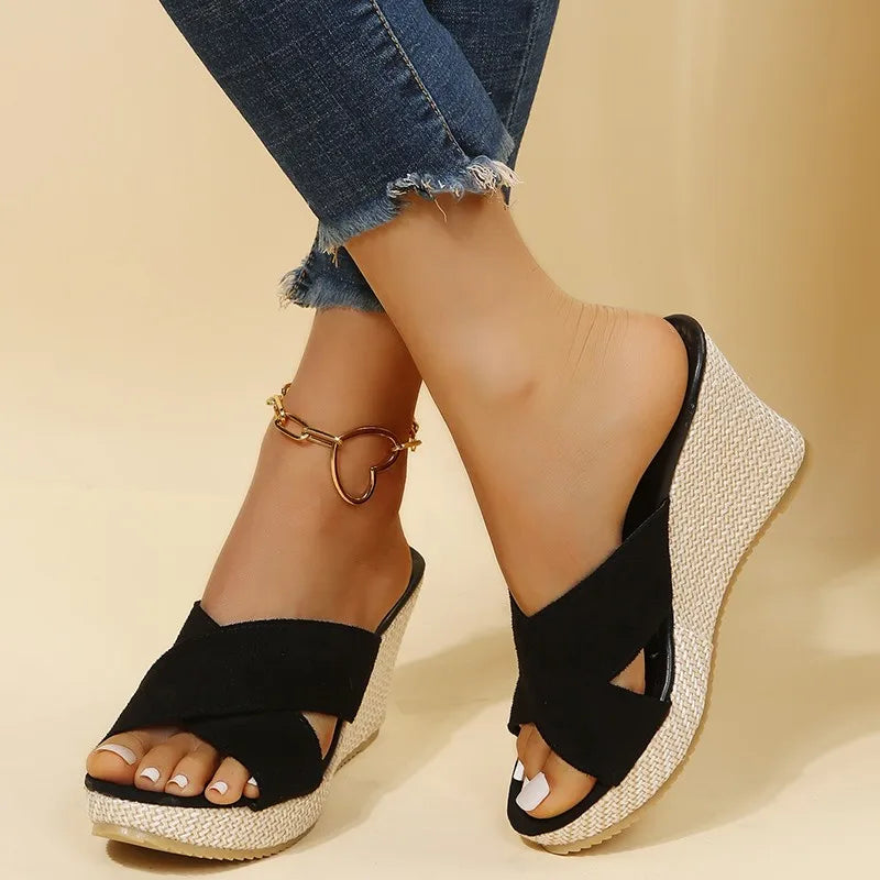 Levoire | Belles Chaussures À Talons Compensés Noir (Presque épuisé)