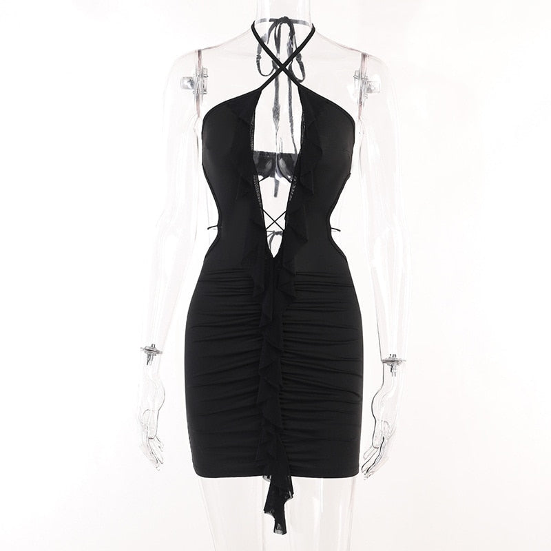 Levoire | Jupe À Bretelles Froncée Arrière Mini Robes