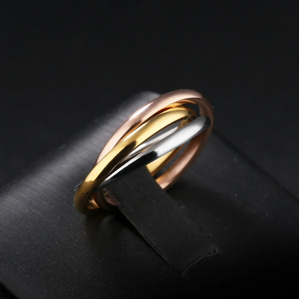 Levoire | Bague Tricolore Inox 6