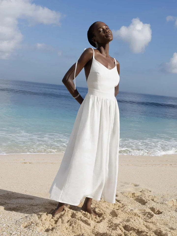 Levoire | Robe D'Été Luxe Élégante Blanc