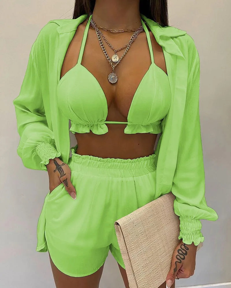 Levoire | Costume Trois Pièces Pour Femmes Vert