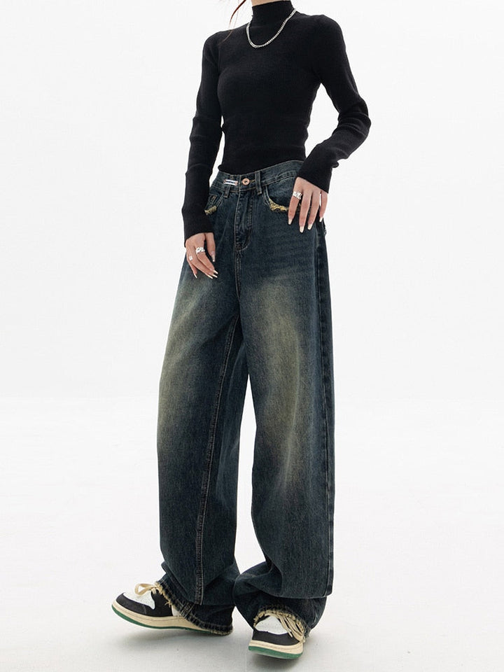 Levoire | Weinlese Baggy Jeans Pour Femmes