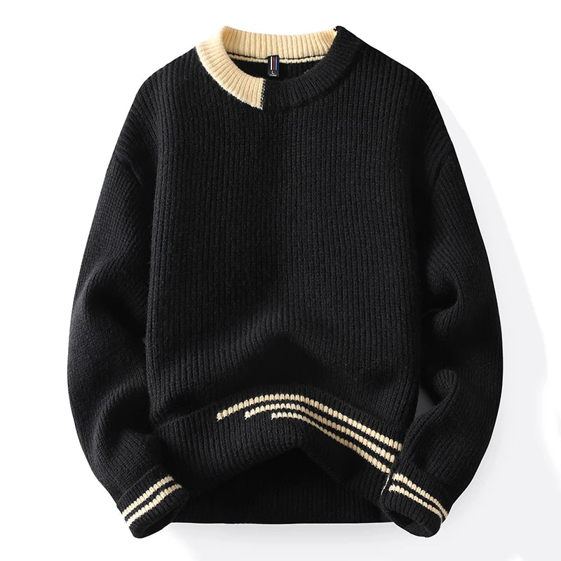 Levoire | Pull Côtelé Élégant Et Confortable Noir