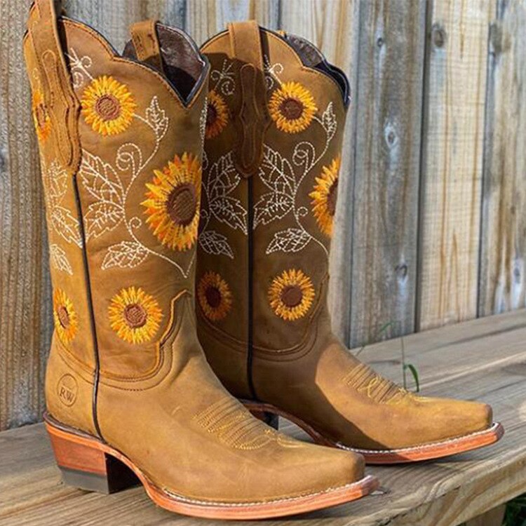 Levoire | Style Bohème Bottes Pour Femmes Brun clair