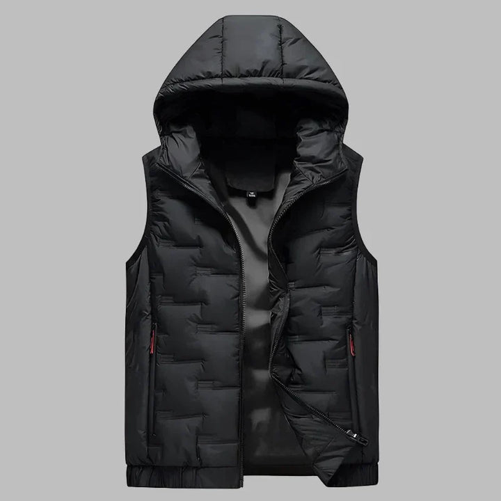 Levoire | Veste Intermédiaire Ultralégère Matelassée Avec Capuche Pour Hommes Noir