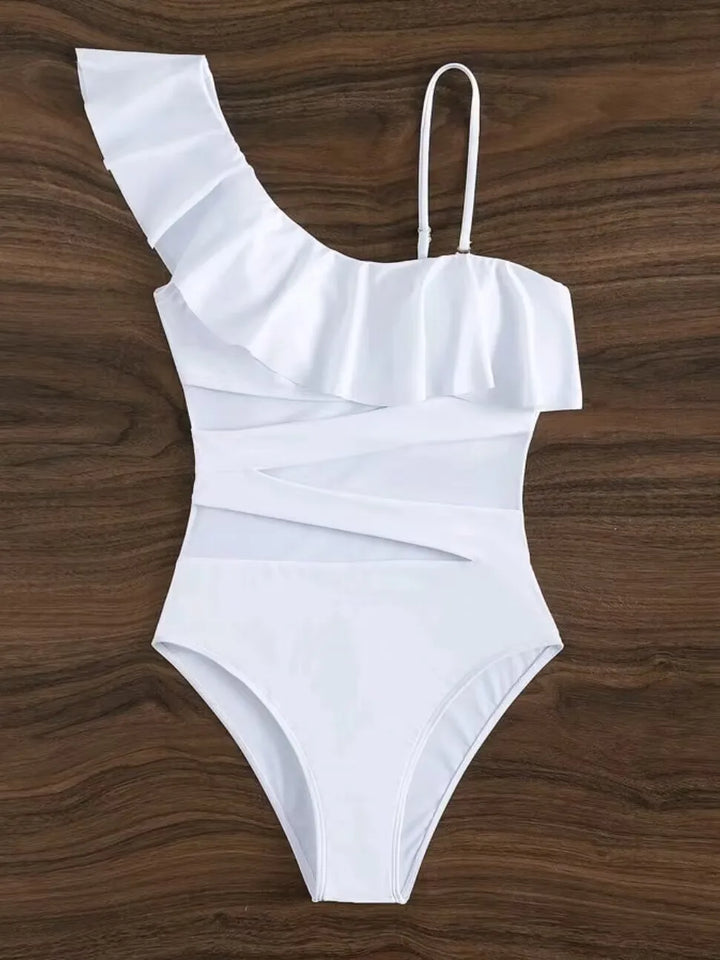 Levoire | Maillot De Bain Une Pièce Avec Volant Décoratif