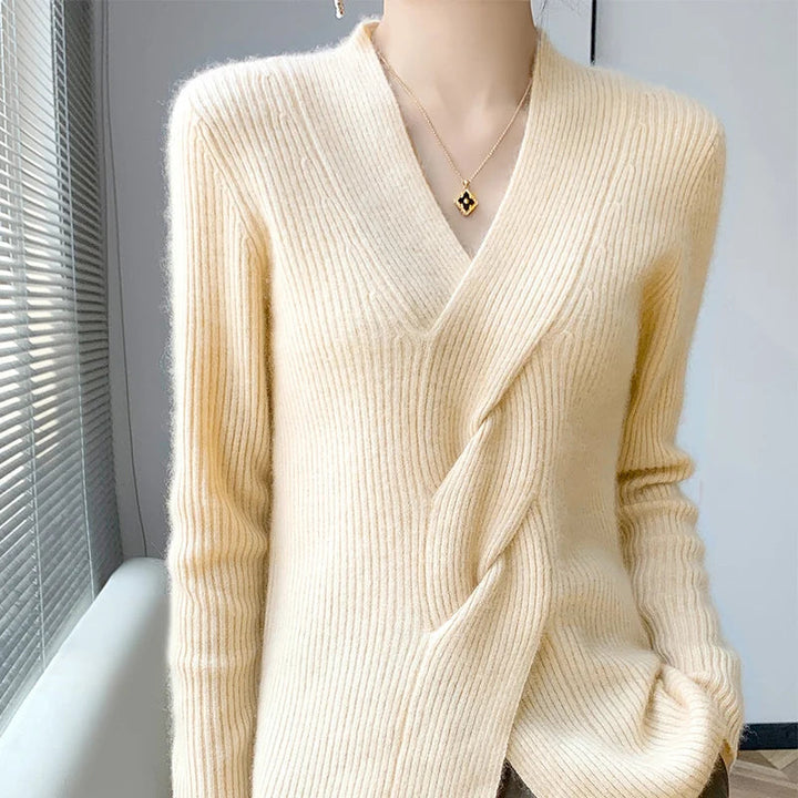 Levoire | Pull Avec Sensation Cachemire Et Détail Torsadé Beige