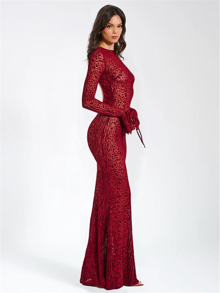 Levoire | Imprimé Léopard-Zèbre-Médium-Avec Capuche-Maxi Robe