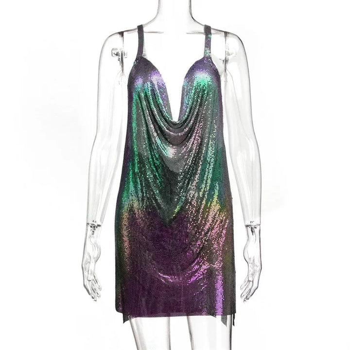 Levoire | Chaîne Métallique Halterneck Mini Robe Sans Métal