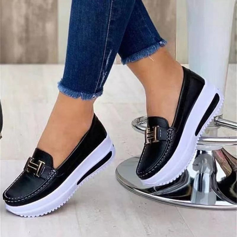 Levoire | Plateforme Baskets Femme Pour Un Confort À La Mode Noir
