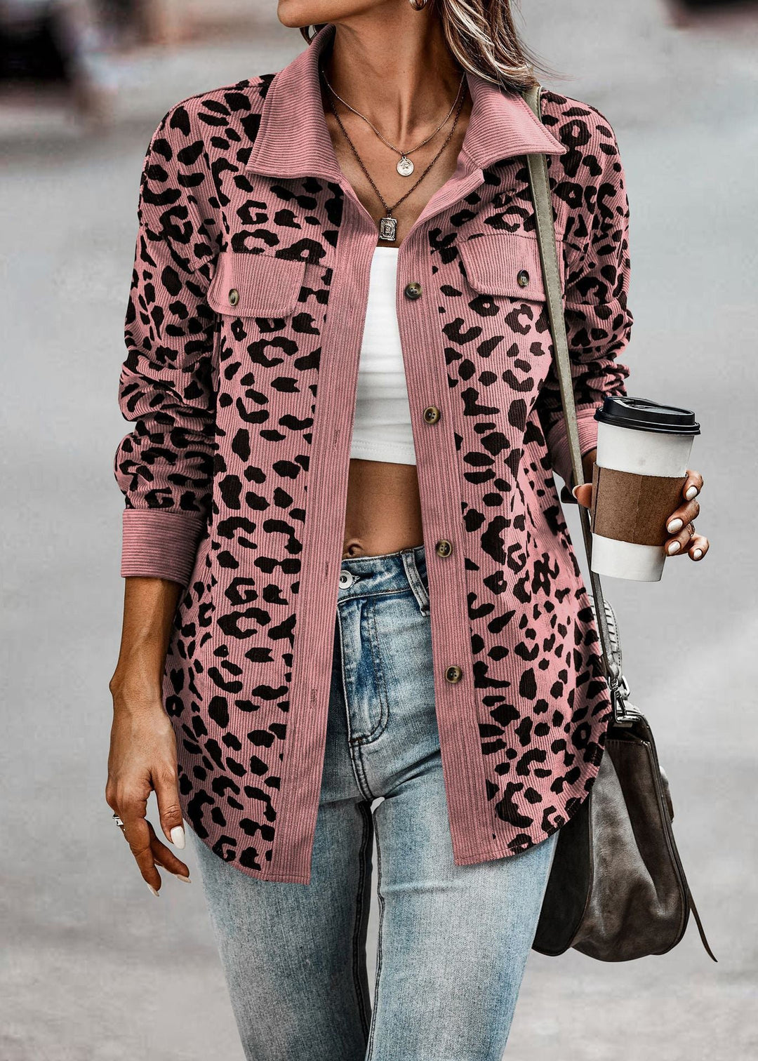 Levoire | Manteau Confortable Grande Taille Avec Imprimé Léopard