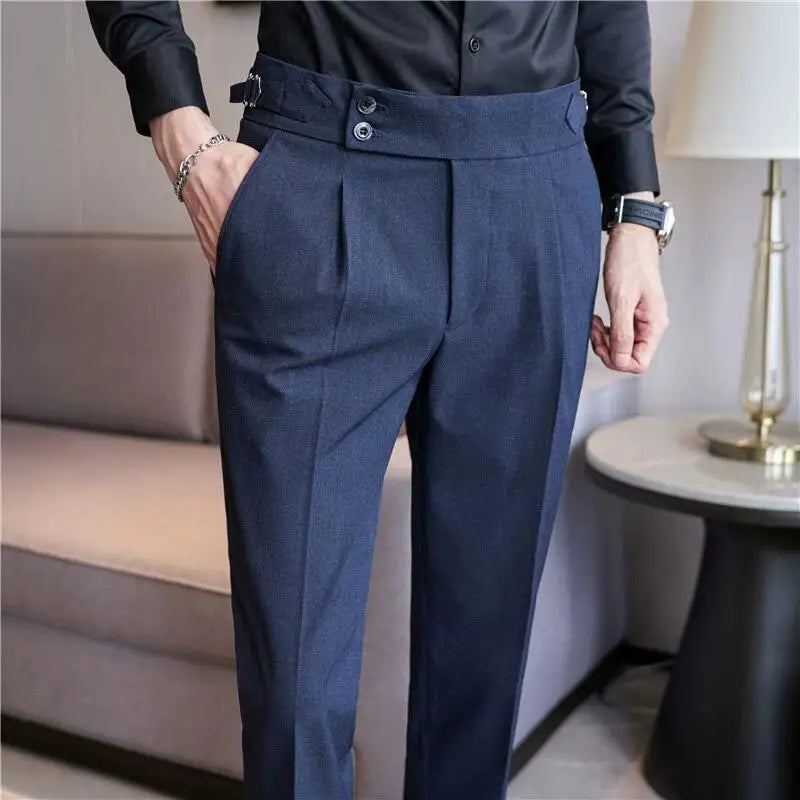 Levoire | Pantalons Décontractés Taille Haute Pour Hommes Avec Ceinture