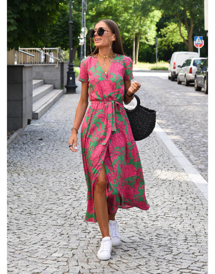 Levoire | Robe D'Été Longue De Plage Rosa