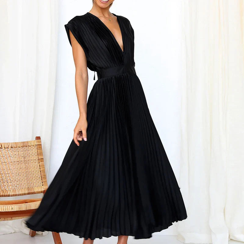 Levoire | Robe Élégante Sans Manches Noir