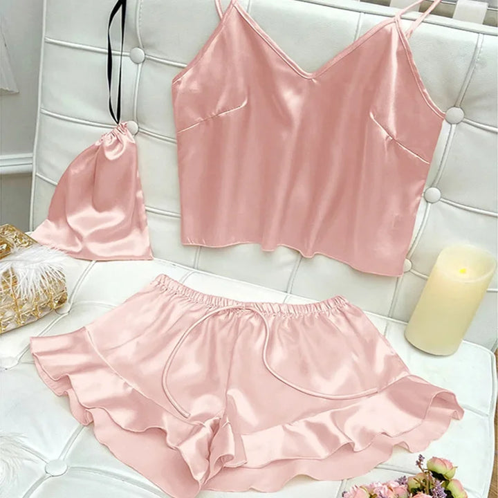 Levoire | Deux Pièces Pyjama Satin Rosa