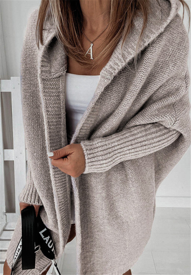 Levoire | Veste à capuche tricotée Gris