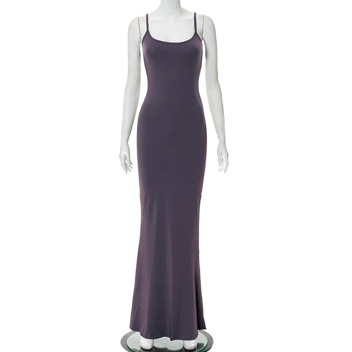 Levoire | Robe Maxi Slim Sans Épaules Dos Nu