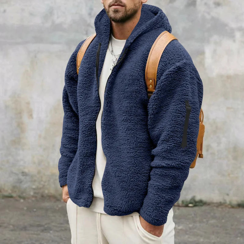 Levoire | Veste D’Hiver Épaisse En Fleece Et Cachemire Marinebleu