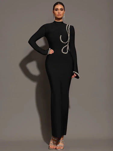 Levoire | Robe Longue Élégante Avec Diamants