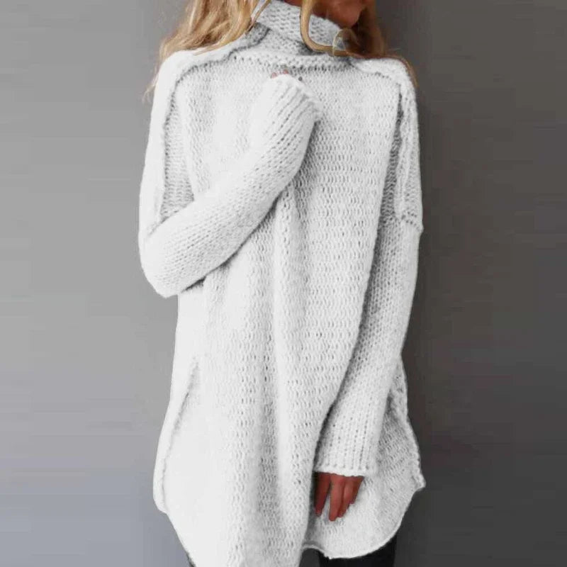 Levoire | Pull À Col Roulé En Tricot Blanc