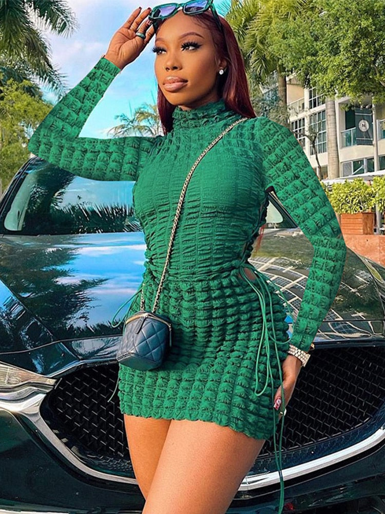 Levoire | Robe Élégante Musthave Jupe Avec Découpe Vert