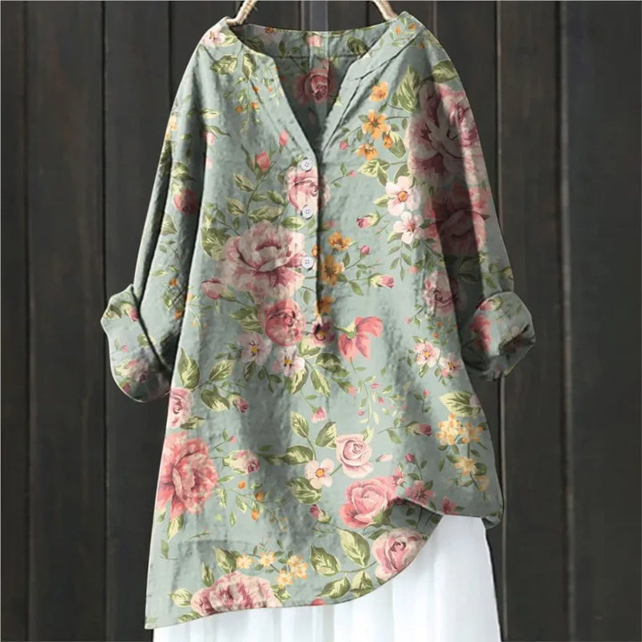 Levoire | T-shirt décontracté à motifs floraux Roses