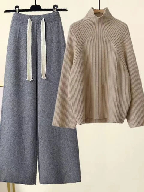 Levoire | Ensemble Deux Pièces Confortable À Manches Longues Braun Gris