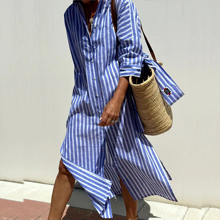 Levoire | Robe rayée élégante Bleu