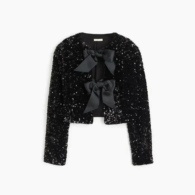 Levoire | Veste De Mode Scintillante Au Design Élégant Noir